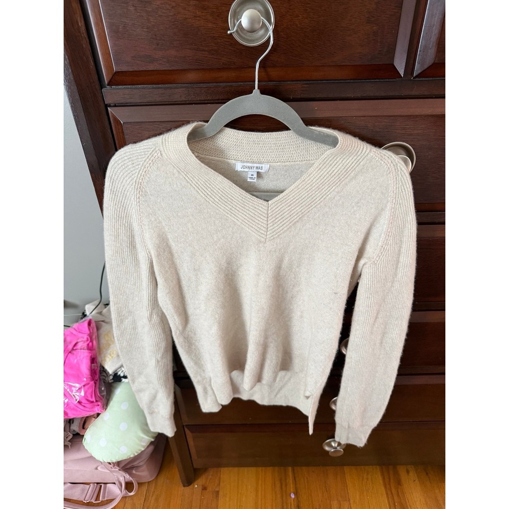 Johnny Was Casey Cashmere Whipstitch Sweater